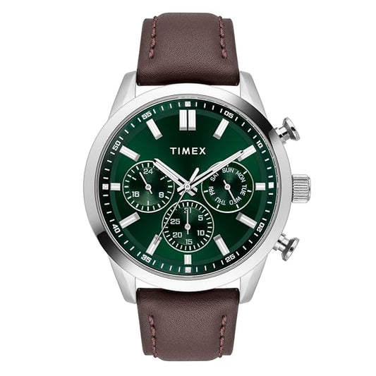 TIMEX Analog Watch for Man with Round Dial & Water Resistant Men's Wrist Watches