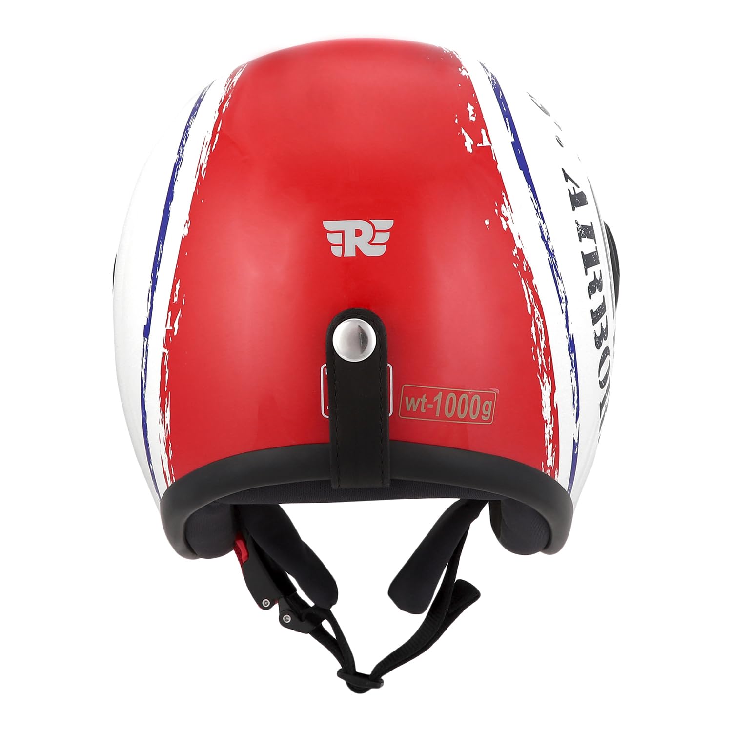 Royal Enfield Airborne Div. Open Face Riding Helmet | ISI and DOT Certified | with Advance Durability- High Impact Grade Thermoplastic and Impact Protection with EPS Liner Off White