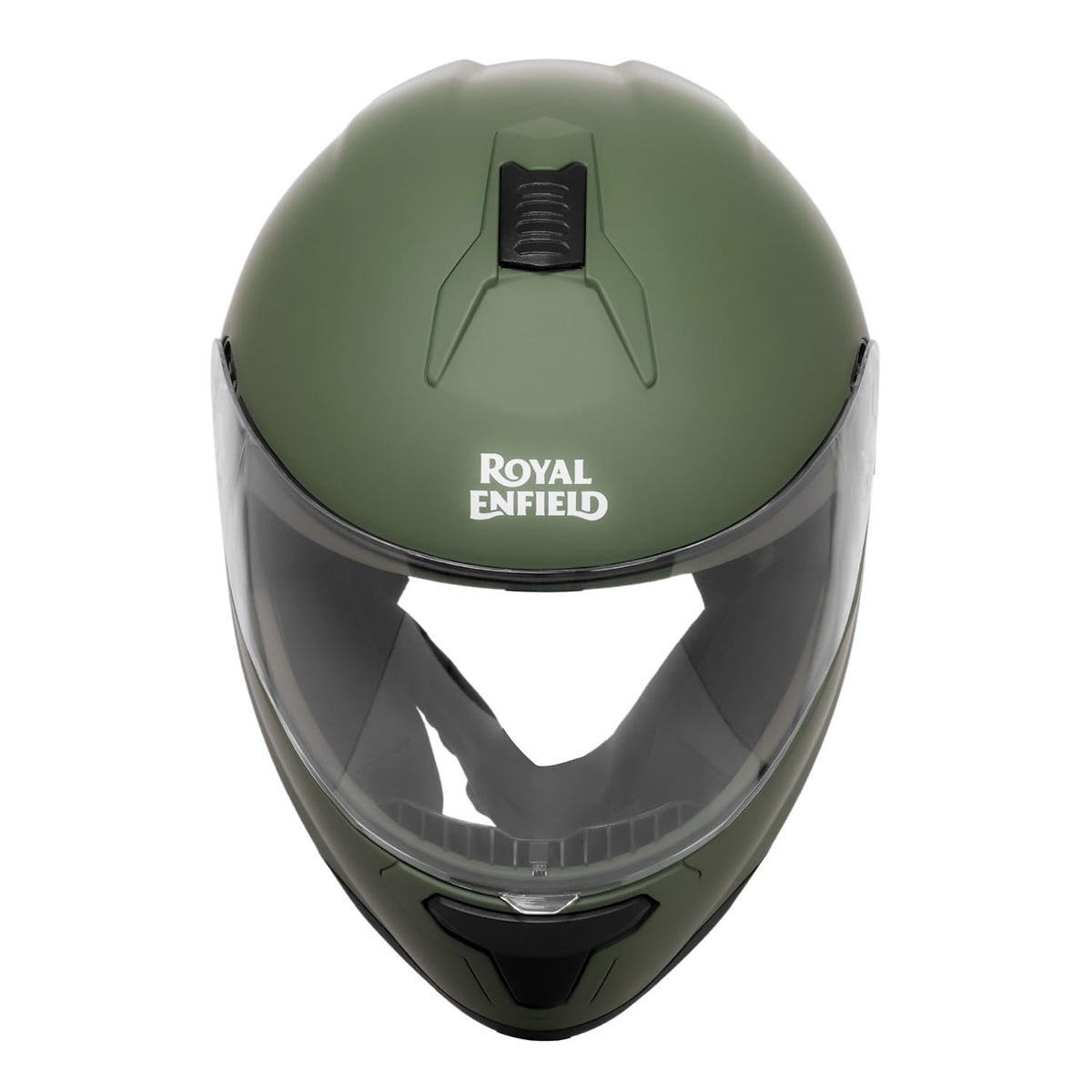 Royal Enfield FF Quest ISI Certified | Thermoplastic Shell | High-Density EPS Liner | 3 Intake Ports; 1 Exhaust Vent | Micrometric Lock | UV Treated Visor | Battle Green