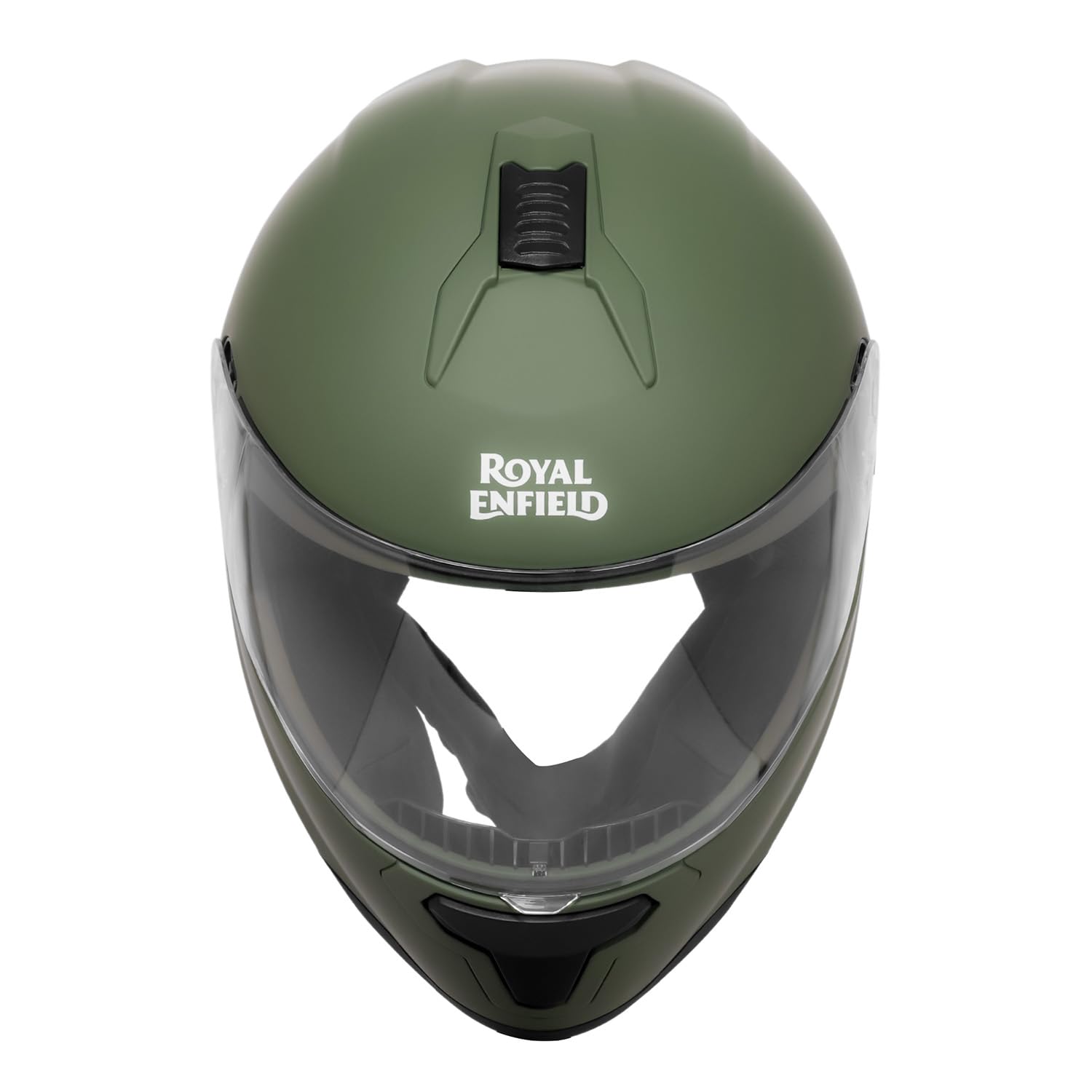 Royal Enfield FF Quest ISI Certified | Thermoplastic Shell | High-Density EPS Liner | 3 Intake Ports; 1 Exhaust Vent | Micrometric Lock | UV Treated Visor | Battle Green