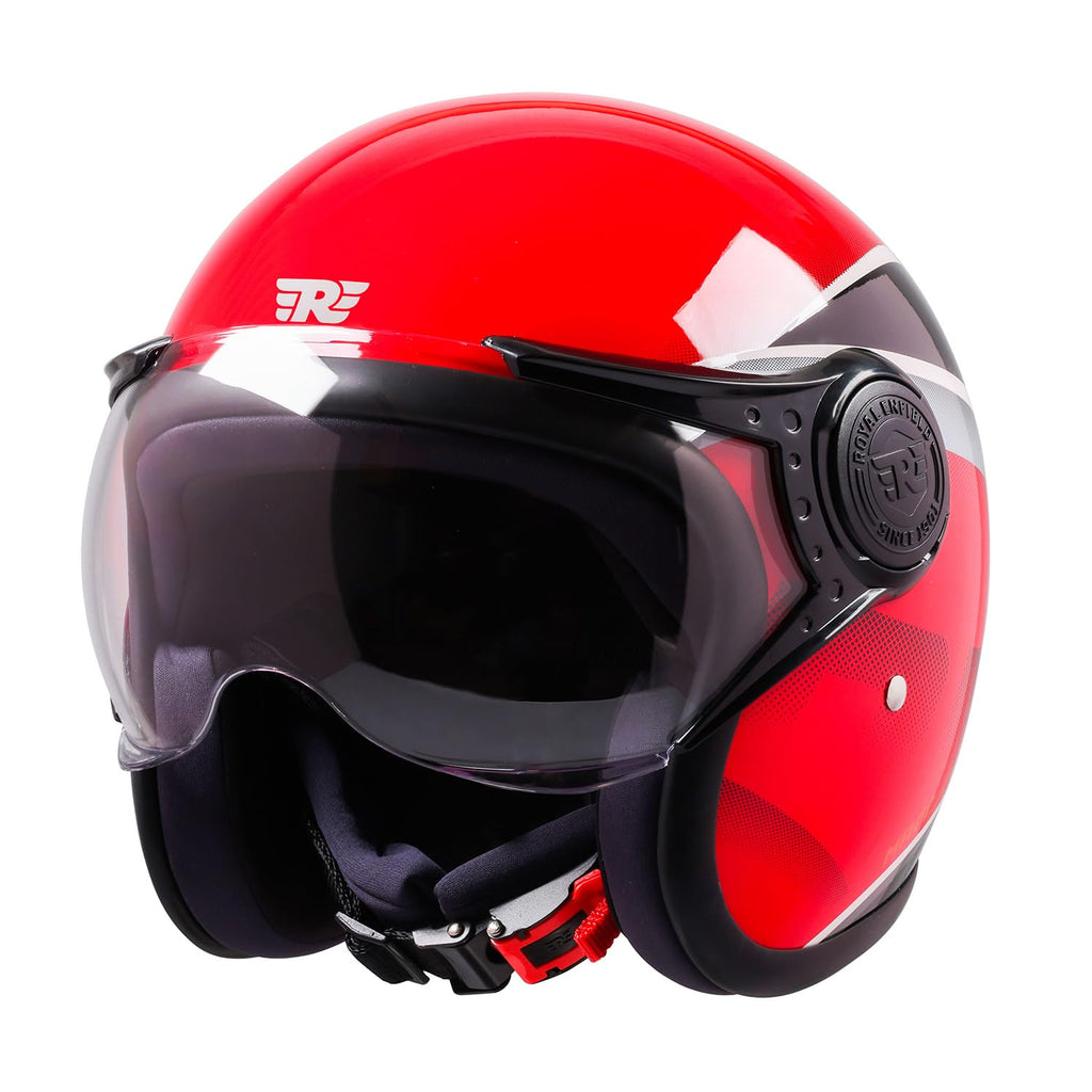 Royal Enfield MLG Jet Sonic Open FACE Helmet | Made Like A Gun- ISI & DOT Certified | ABS GI | High Impact Grade Thermoplastic