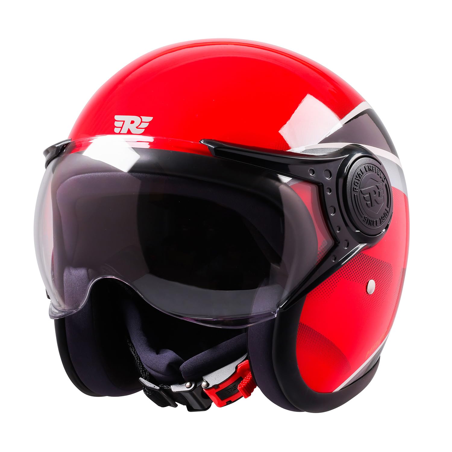 Royal Enfield MLG Jet Sonic Open FACE Helmet | Made Like A Gun- ISI & DOT Certified | ABS GI | High Impact Grade Thermoplastic