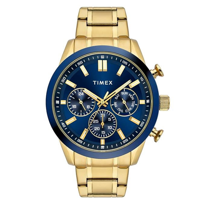 TIMEX Analog Watch for Man with Round Dial & Water Resistant Men's Wrist Watches