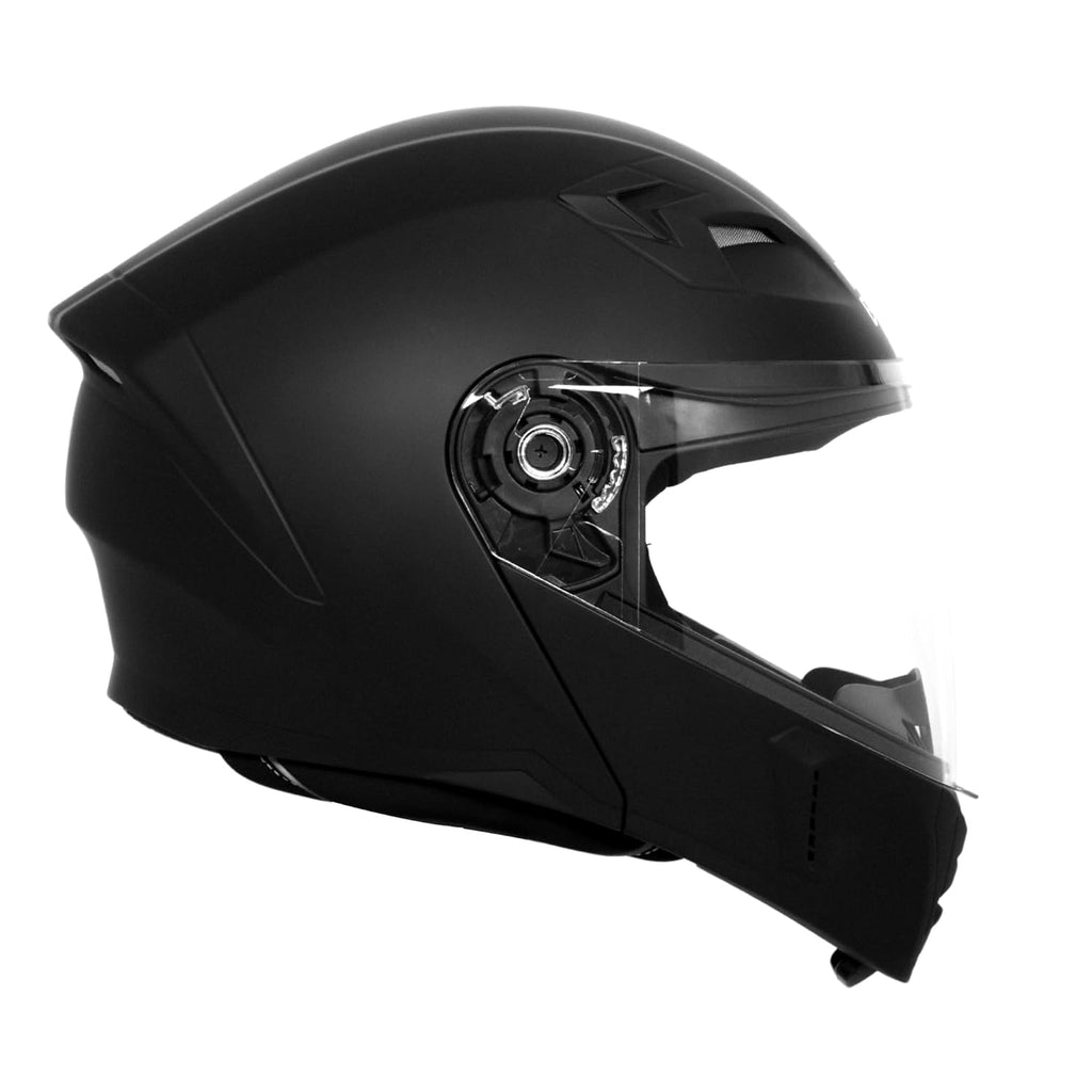 Royal Enfield MOD Adroit Helmet | ISI Certified | Flip- up Modular | High Impact Grade Thermoplastic Shell | High Density EPS Liner for Better Impact Protection | UV Treated Visor | Black