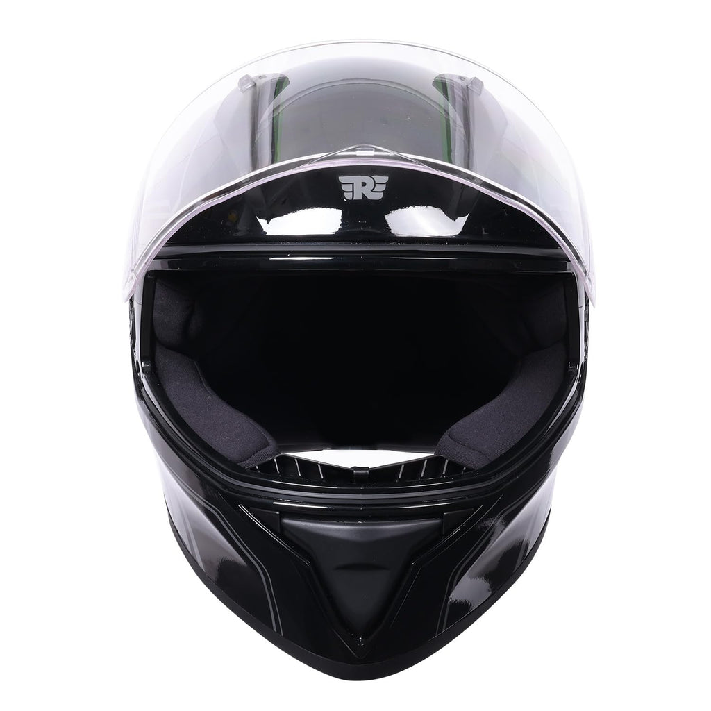 Royal Enfield Roadster Full FACE 1901 Helmet with micrometric Lock|ISI & DOT Certified|Scratch Resistant Visor|High Impact ABS Shell|High Density EPS Liner| 3 Intake Ports & 2 Exhaust Black
