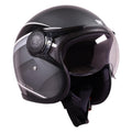 Royal Enfield MLG Jet Sonic Open FACE Helmet | Made Like A Gun- ISI & DOT Certified | ABS GI | High Impact Grade Thermoplastic & High Density EPS Liner for Superior Impact Protection Grey