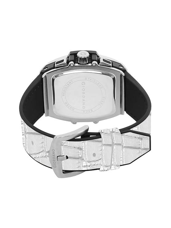 Giordano Designer Multifunction Watch for Men with Square Dial and Leather Band – Elegant Casual & Formal Style