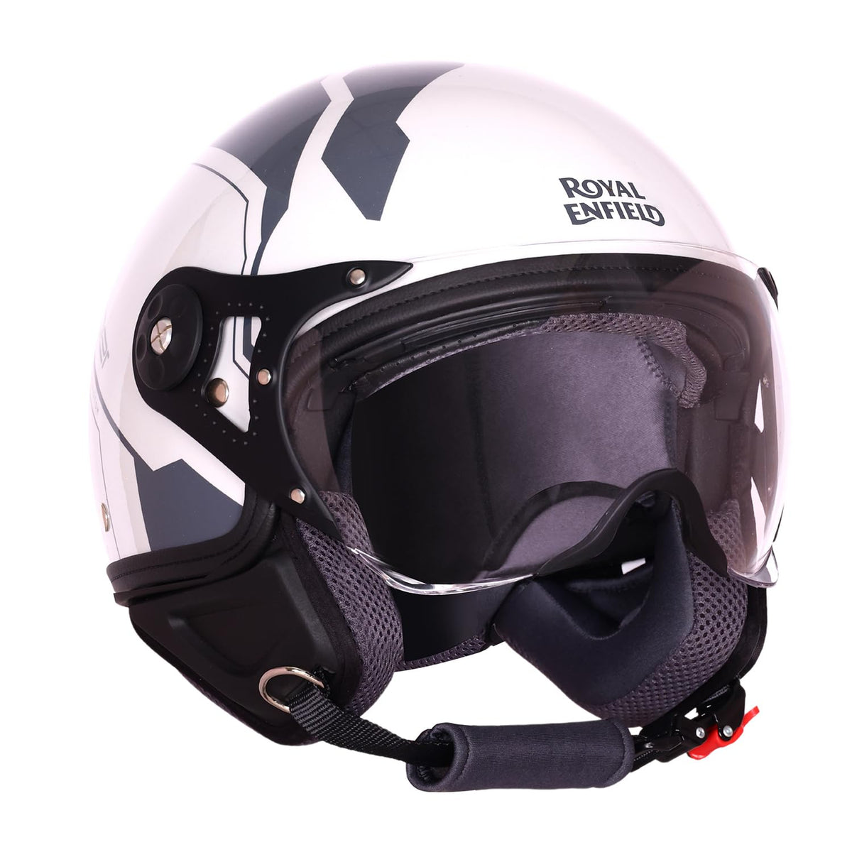 Royal Enfield Airforce 1901 Open Face Helmet | Certification: ISI & DOT | High Impact Grade ABS Shell | High Strength EPS Liner for Added Strength| Sleek Aviator Inspired Design