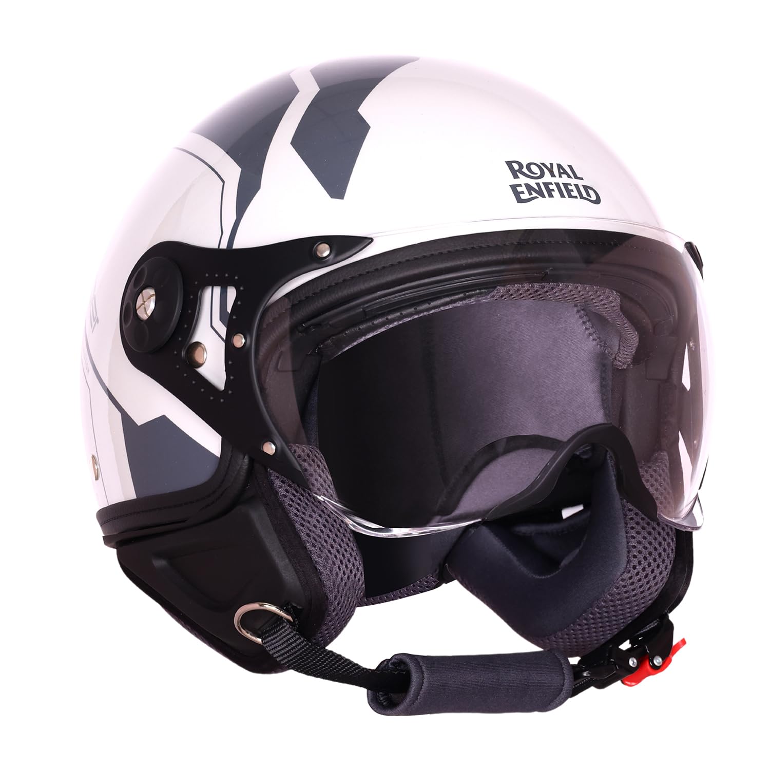 Royal Enfield Airforce 1901 Open Face Helmet | Certification: ISI & DOT | High Impact Grade ABS Shell | High Strength EPS Liner for Added Strength| Sleek Aviator Inspired Design