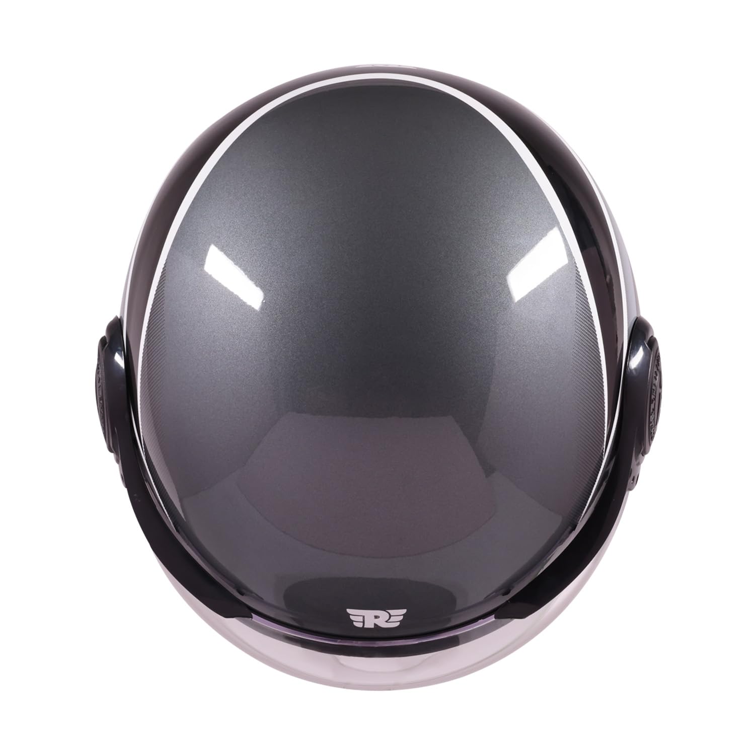 Royal Enfield MLG Jet Sonic Open FACE Helmet | Made Like A Gun- ISI & DOT Certified | ABS GI | High Impact Grade Thermoplastic & High Density EPS Liner for Superior Impact Protection Grey