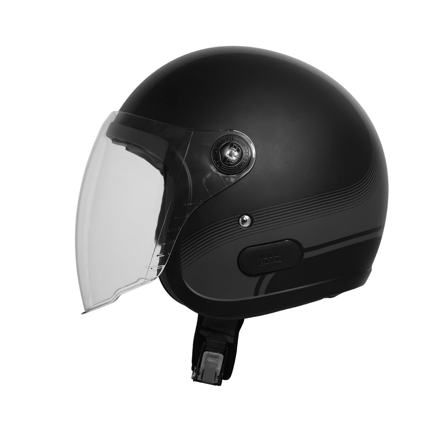 ROYAL ENFIELD REDDITCH Open Face MLG 1901 | ISI Certified | Shell Construction: Built with High Impact Grade ABS | High-Strength EPS Liner | Micrometric Lock | UV-Resistant PU Paints MATT Black
