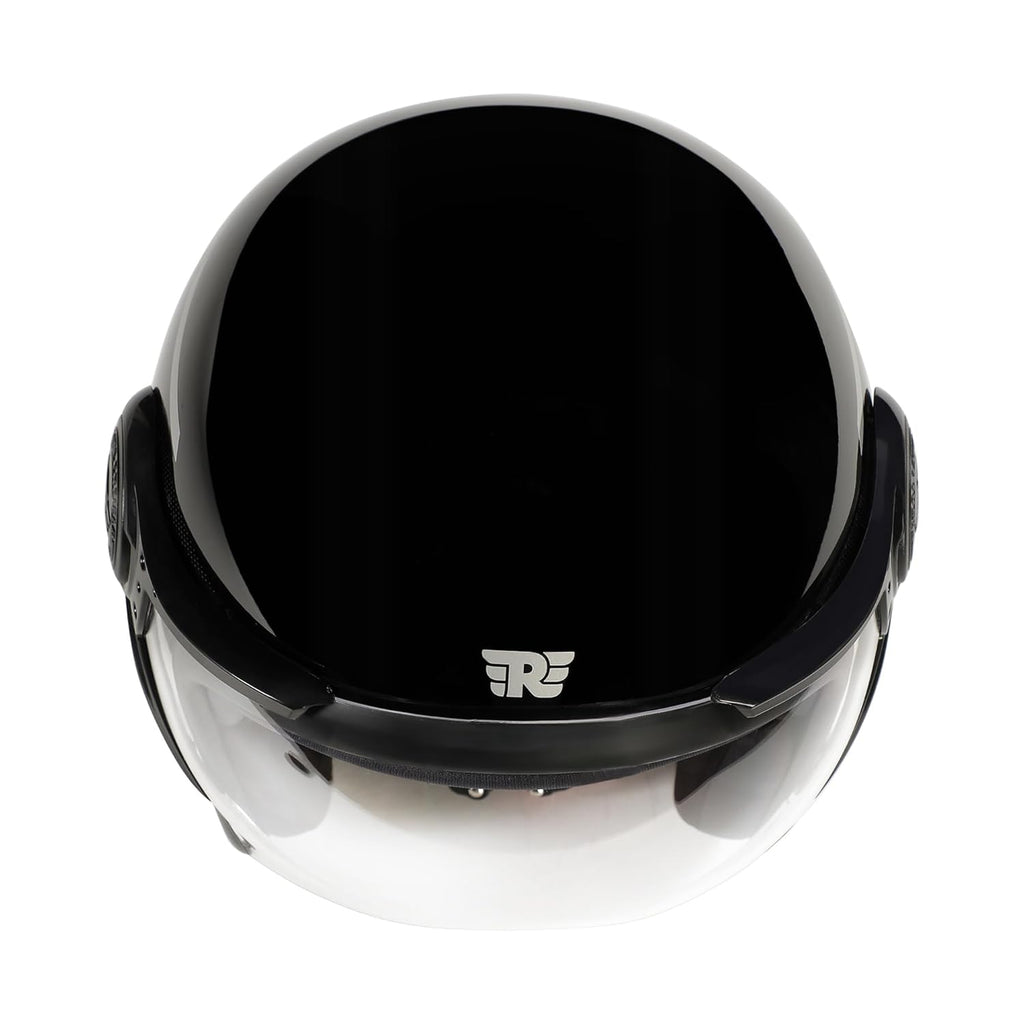 Royal Enfield MLG Jet NEO Open FACE Helmet | Made Like A Gun- ISI & DOT Certified | ABS GI | High Impact Grade Thermoplastic & High Density EPS Liner for Superior Impact Protection Grey