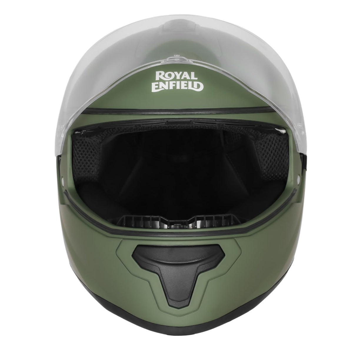 Royal Enfield FF Quest ISI Certified | Thermoplastic Shell | High-Density EPS Liner | 3 Intake Ports; 1 Exhaust Vent | Micrometric Lock | UV Treated Visor | Battle Green