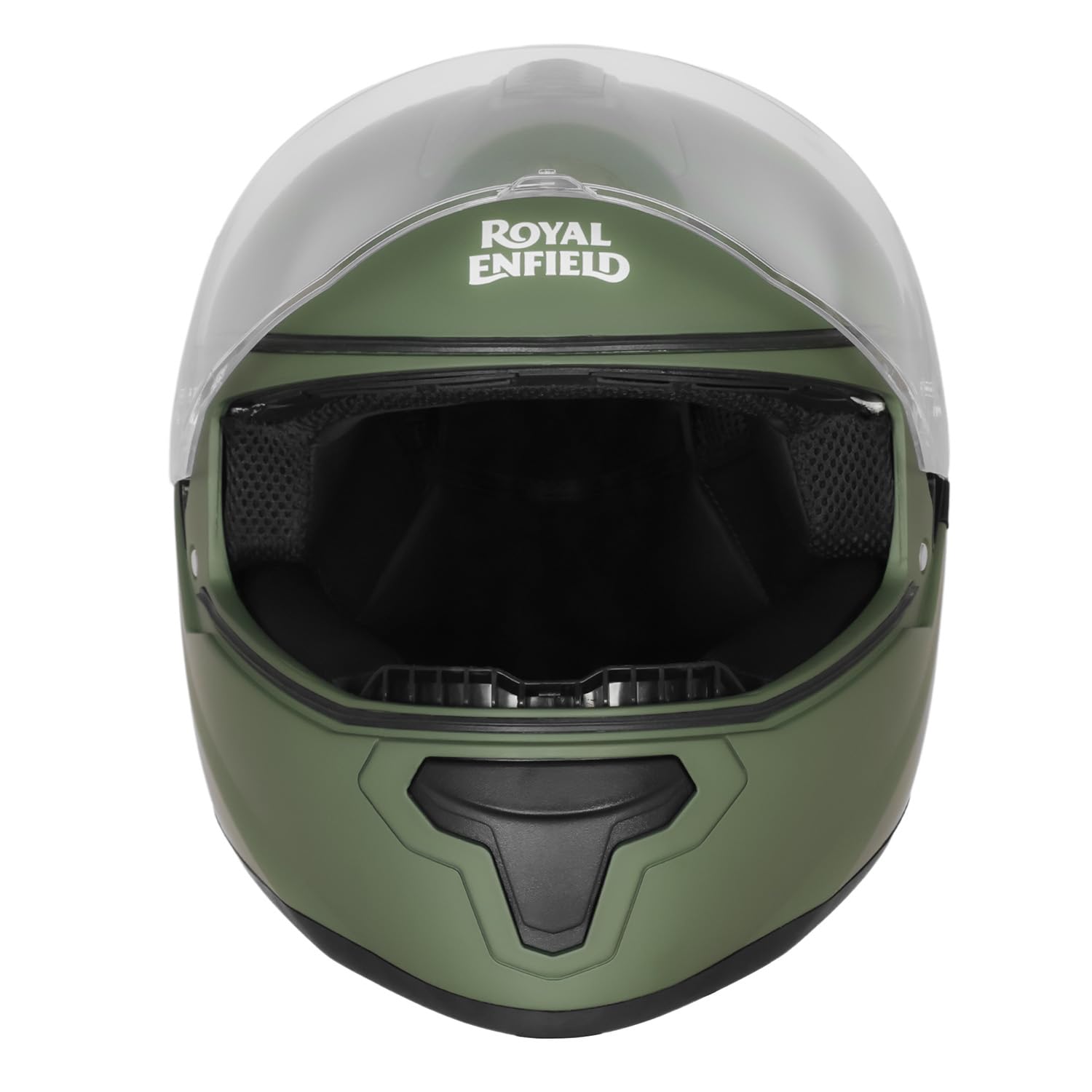 Royal Enfield FF Quest ISI Certified | Thermoplastic Shell | High-Density EPS Liner | 3 Intake Ports; 1 Exhaust Vent | Micrometric Lock | UV Treated Visor | Battle Green