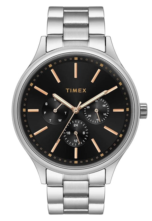 TIMEX Analog Watch for Men with Round Dial & Water Resistant Man's Wrist Watches