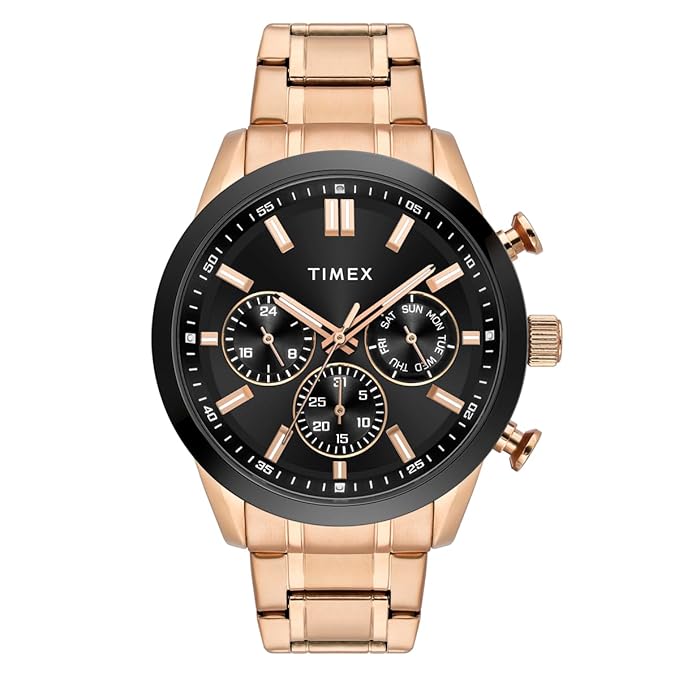 TIMEX Analog Watch for Man with Round Dial & Water Resistant Men's Wrist Watches