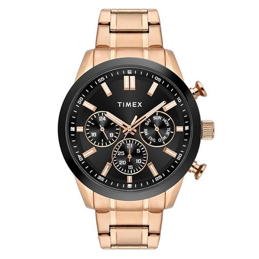 TIMEX Analog Watch for Man with Round Dial & Water Resistant Men's Wrist Watches