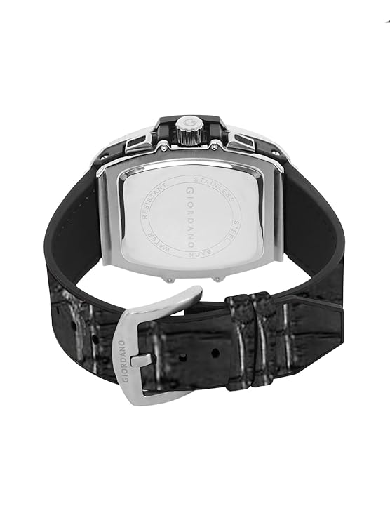 Giordano Designer Multifunction Watch for Men with Square Dial and Leather Band – Elegant Casual & Formal Style