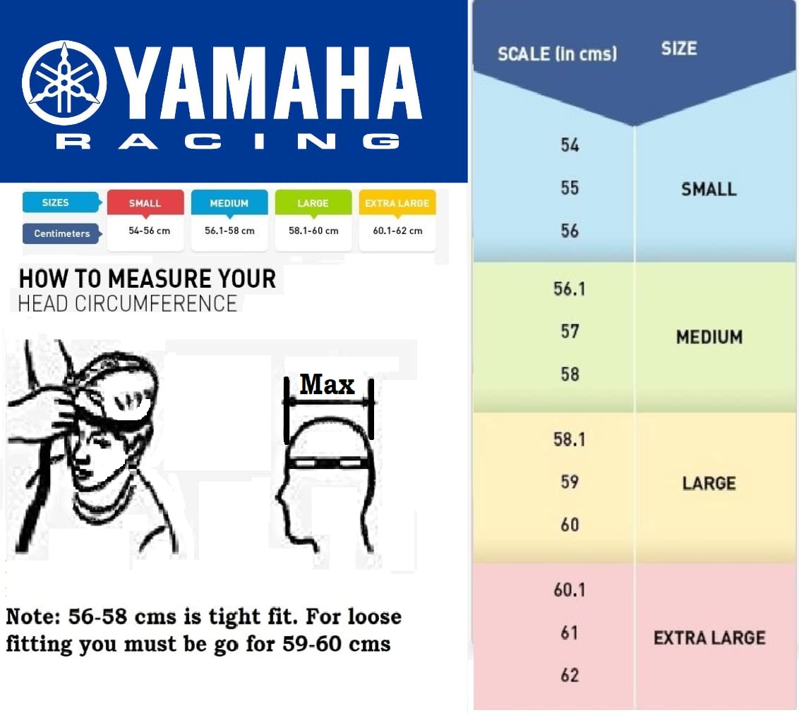 Yamaha Motor YRF Full Face Helmet (Racing Blue, Size M,L,XL), Includes Extra Clear Visor Y6AYRFBLXL181 | Racing Blue