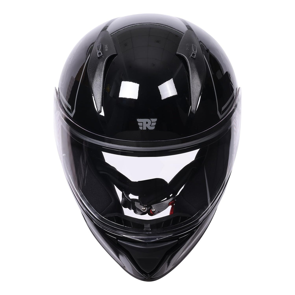 Royal Enfield Roadster Full FACE 1901 Helmet with micrometric Lock|ISI & DOT Certified|Scratch Resistant Visor|High Impact ABS Shell|High Density EPS Liner| 3 Intake Ports & 2 Exhaust Black