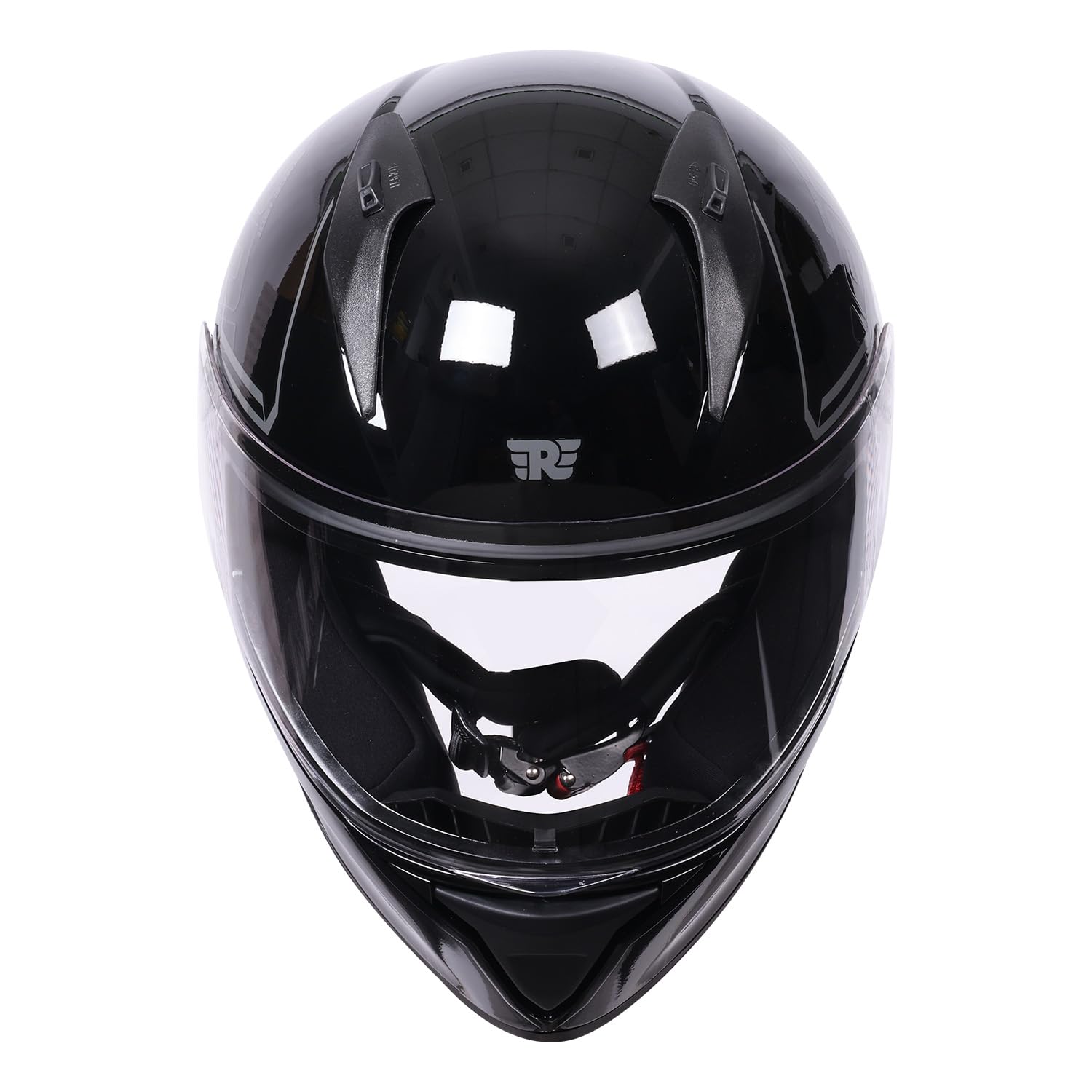 Royal Enfield Roadster Full FACE 1901 Helmet with micrometric Lock|ISI & DOT Certified|Scratch Resistant Visor|High Impact ABS Shell|High Density EPS Liner| 3 Intake Ports & 2 Exhaust Black