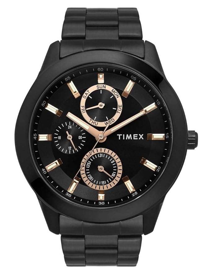 TIMEX Analog Watch for Men with Round Dial & Water Resistant Man's Wrist Watches