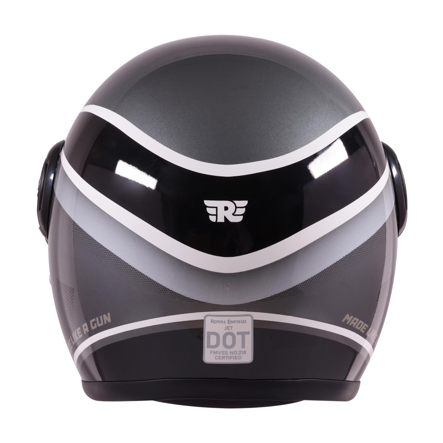 Royal Enfield MLG Jet Sonic Open FACE Helmet | Made Like A Gun- ISI & DOT Certified | ABS GI | High Impact Grade Thermoplastic & High Density EPS Liner for Superior Impact Protection Grey