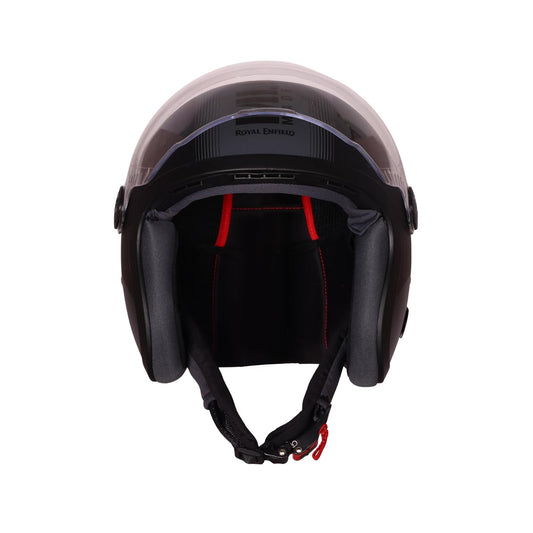 ROYAL ENFIELD REDDITCH Open Face MLG 1901 | ISI Certified | Shell Construction: Built with High Impact Grade ABS | High-Strength EPS Liner | Micrometric Lock | UV-Resistant PU Paints MATT Black