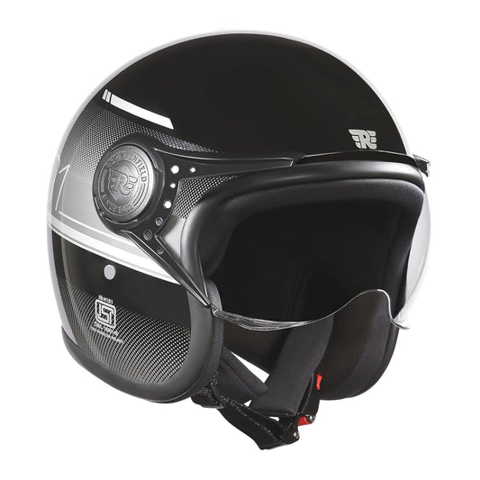 Royal Enfield MLG Jet NEO Open FACE Helmet | Made Like A Gun- ISI & DOT Certified | ABS GI | High Impact Grade Thermoplastic & High Density EPS Liner for Superior Impact Protection Grey