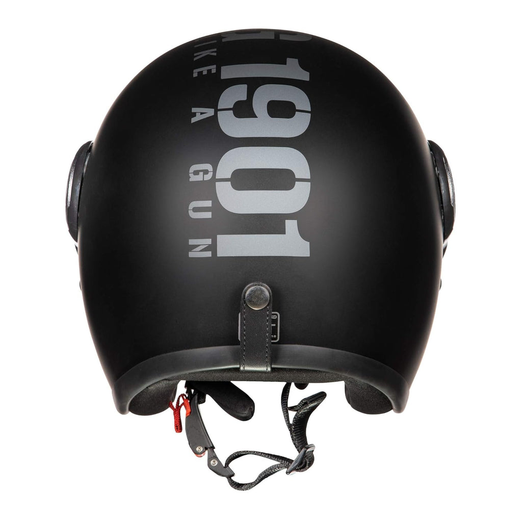 Royal Enfield Open Face MLG Helmet |Made Like a Gun | with Clear Visor | Impact Protection | High Density EPS | ISI and DOT Certified | Micrometric Lock