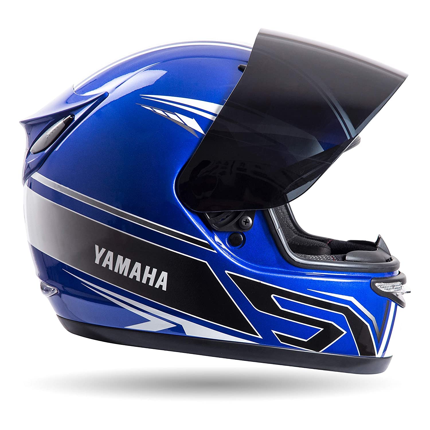 Yamaha Motor YRF Full Face Helmet (Racing Blue, Size M,L,XL), Includes Extra Clear Visor Y6AYRFBLXL181 | Racing Blue