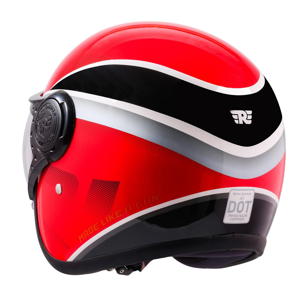 Royal Enfield MLG Jet Sonic Open FACE Helmet | Made Like A Gun- ISI & DOT Certified | ABS GI | High Impact Grade Thermoplastic