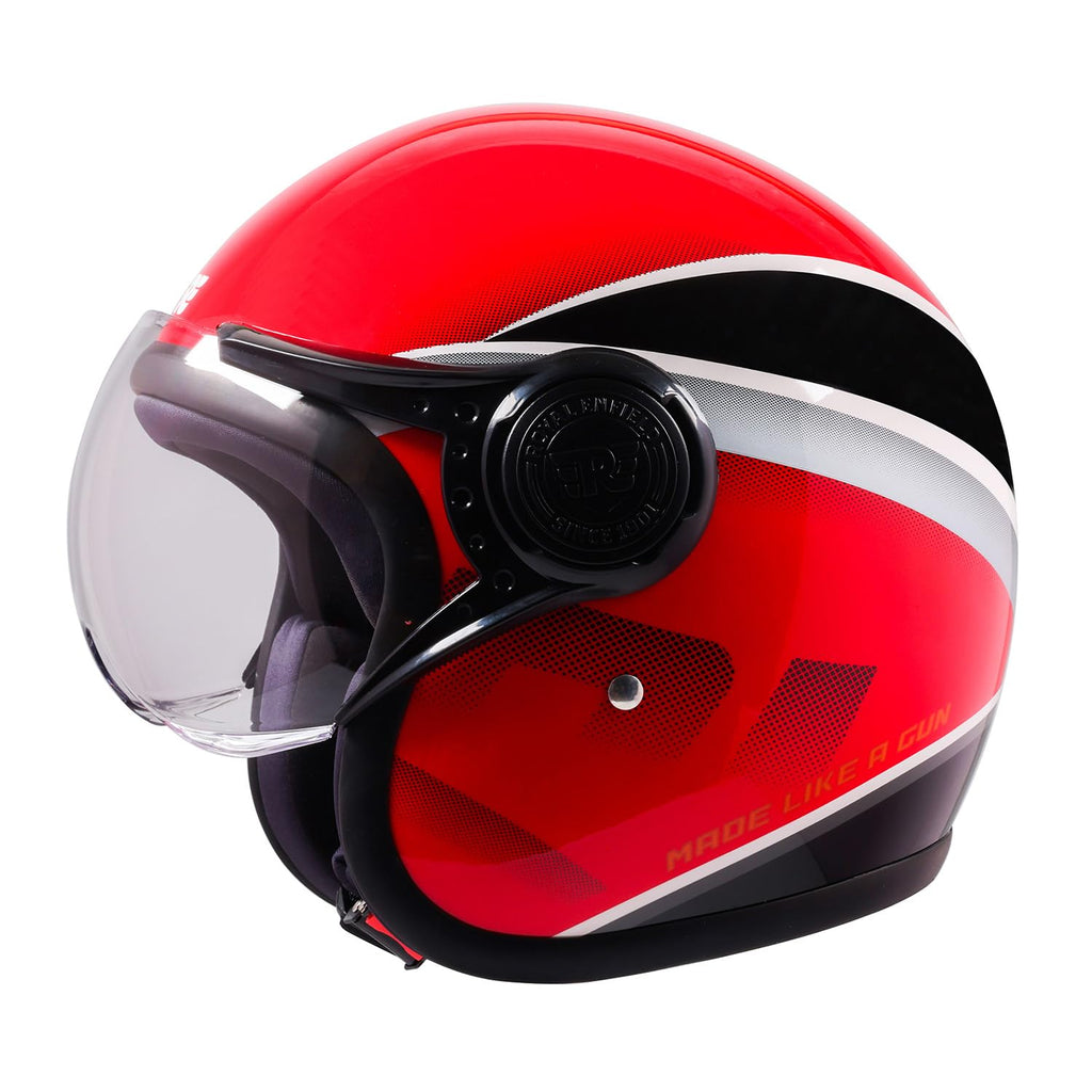Royal Enfield MLG Jet Sonic Open FACE Helmet | Made Like A Gun- ISI & DOT Certified | ABS GI | High Impact Grade Thermoplastic