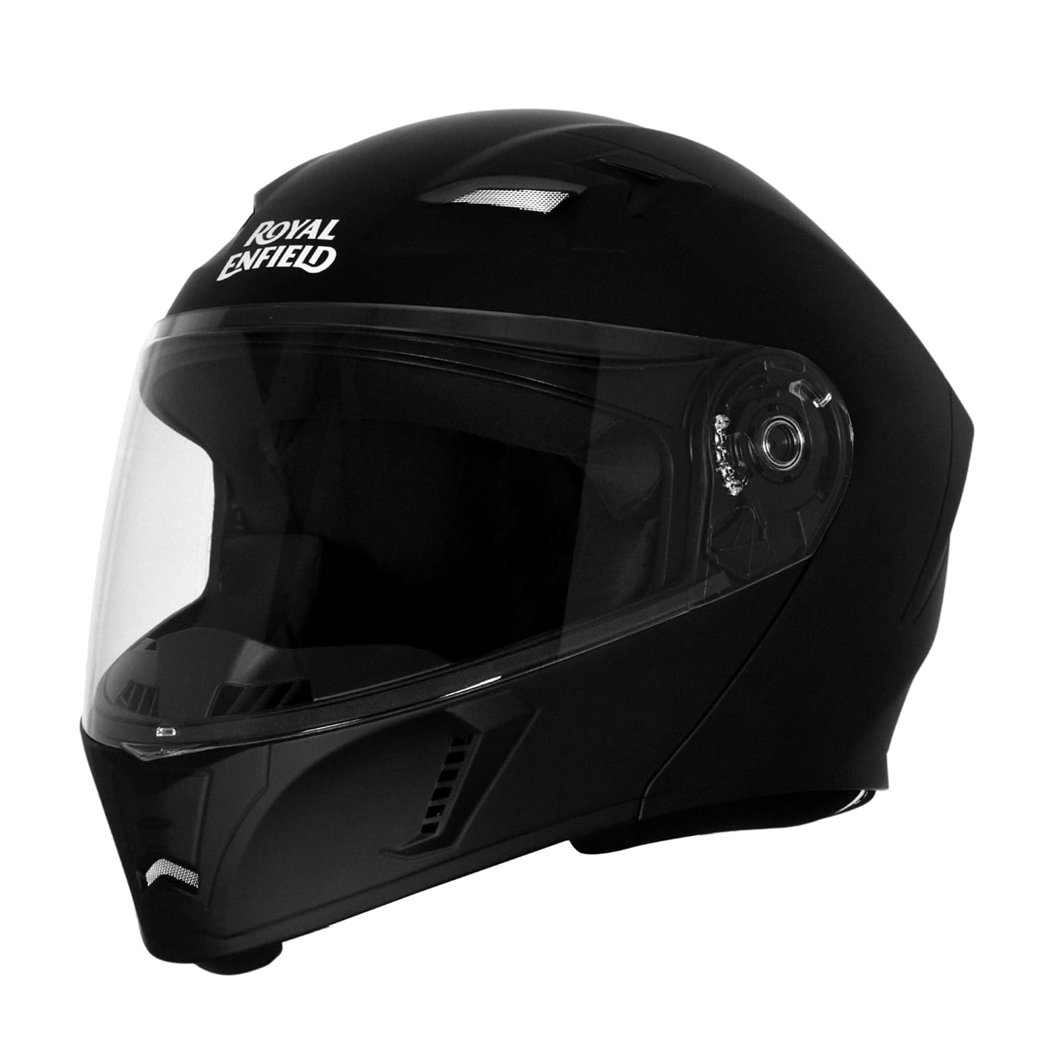 Royal Enfield MOD Adroit Helmet | ISI Certified | Flip- up Modular | High Impact Grade Thermoplastic Shell | High Density EPS Liner for Better Impact Protection | UV Treated Visor | Black