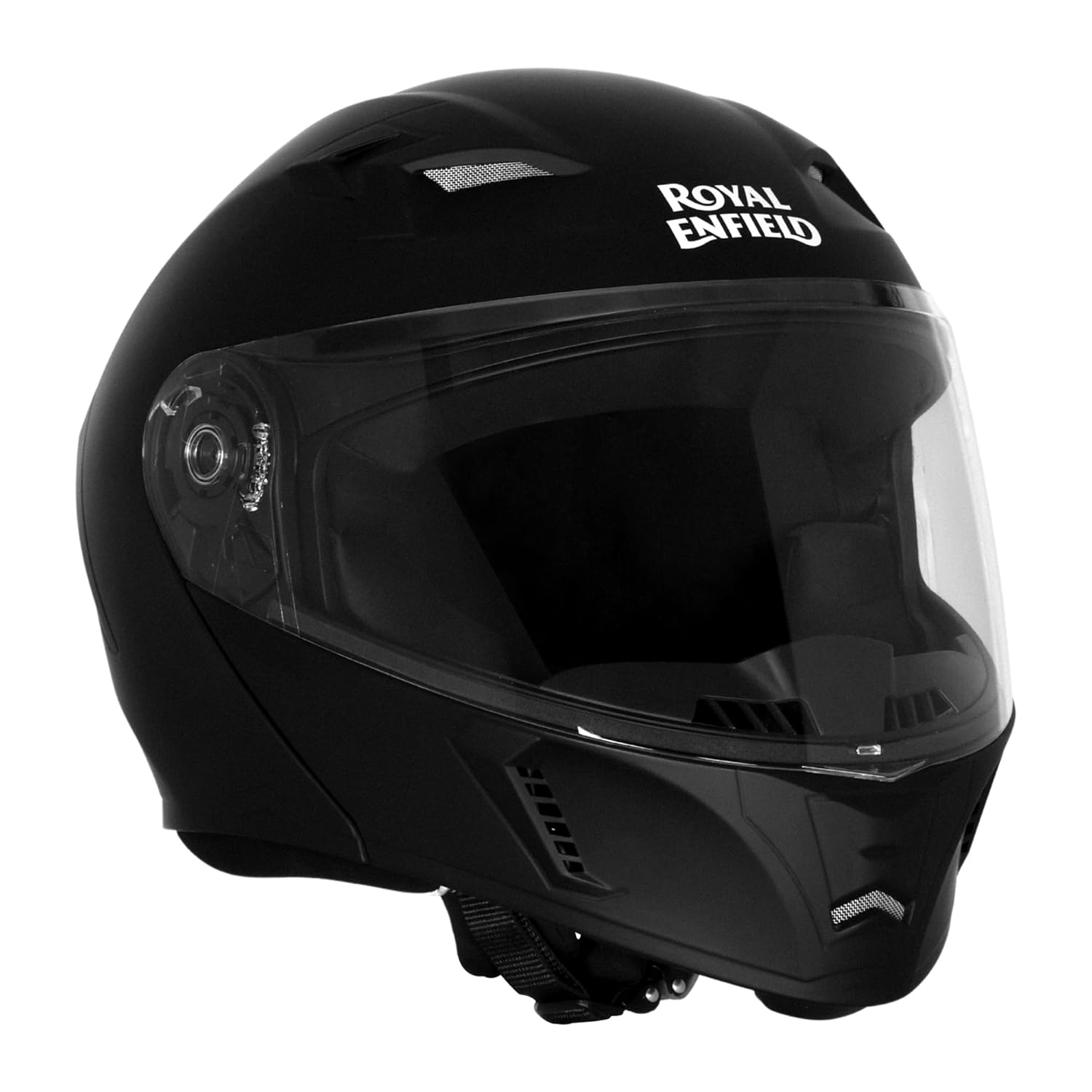 Royal Enfield MOD Adroit Helmet | ISI Certified | Flip- up Modular | High Impact Grade Thermoplastic Shell | High Density EPS Liner for Better Impact Protection | UV Treated Visor | Black