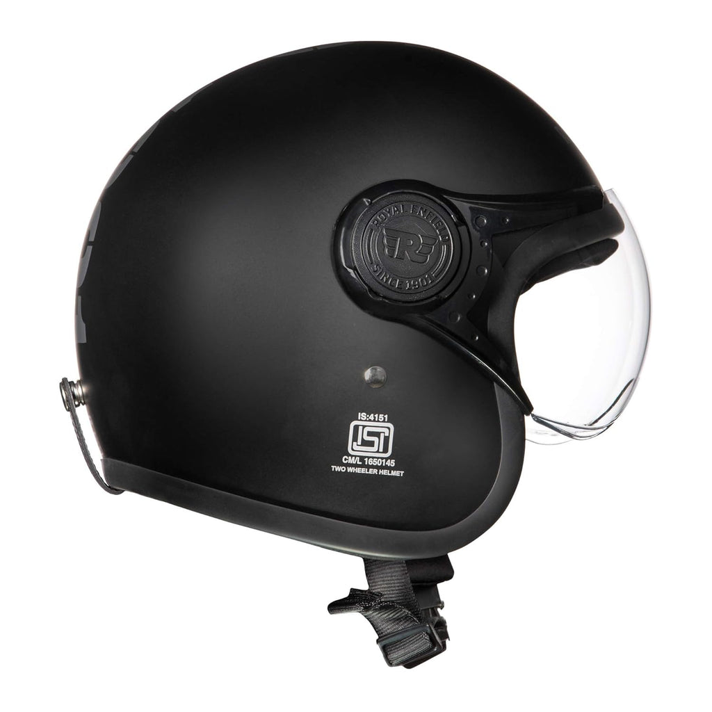 Royal Enfield Open Face MLG Helmet |Made Like a Gun | with Clear Visor | Impact Protection | High Density EPS | ISI and DOT Certified | Micrometric Lock