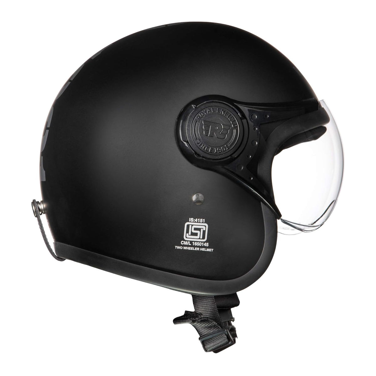 Royal Enfield Open Face MLG Helmet |Made Like a Gun | with Clear Visor | Impact Protection | High Density EPS | ISI and DOT Certified | Micrometric Lock