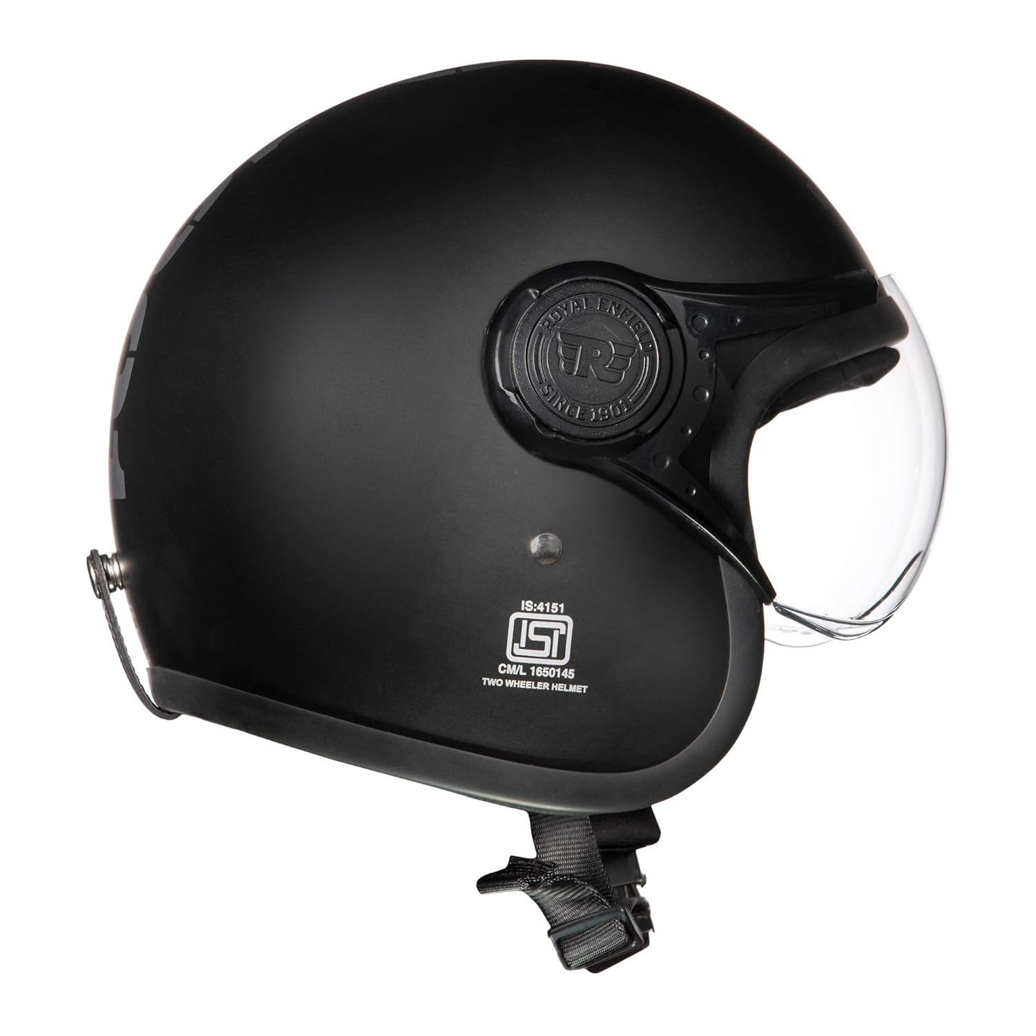 Royal Enfield Open Face MLG Helmet |Made Like a Gun | with Clear Visor | Impact Protection | High Density EPS | ISI and DOT Certified | Micrometric Lock