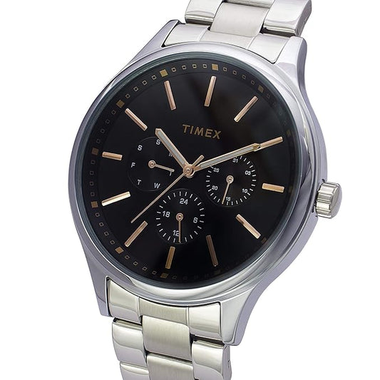 TIMEX Analog Watch for Men with Round Dial & Water Resistant Man's Wrist Watches