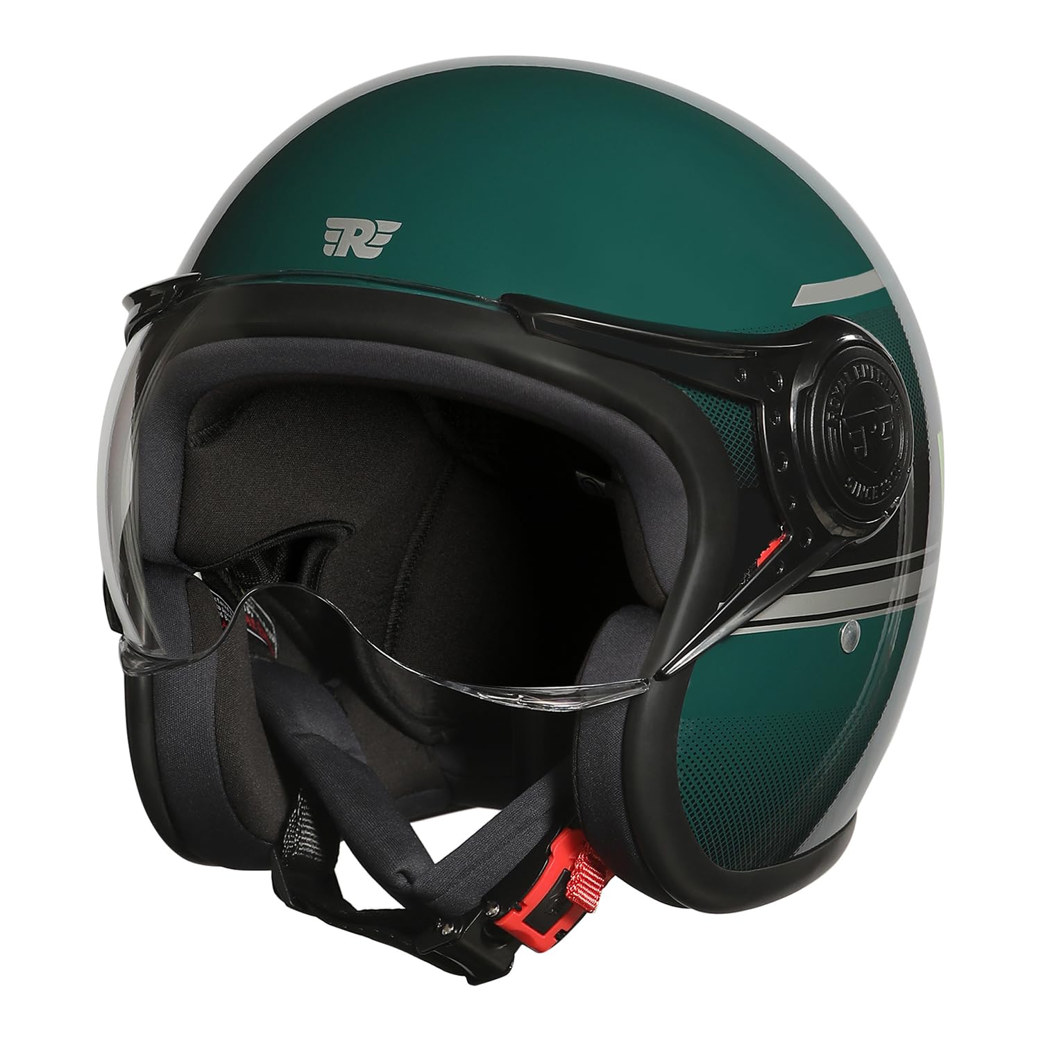 Royal Enfield MLG Jet NEO Open FACE Helmet | Made Like A Gun- ISI & DOT Certified | High Impact Grade Thermoplastic & High Density EPS Liner for Superior Impact Protection