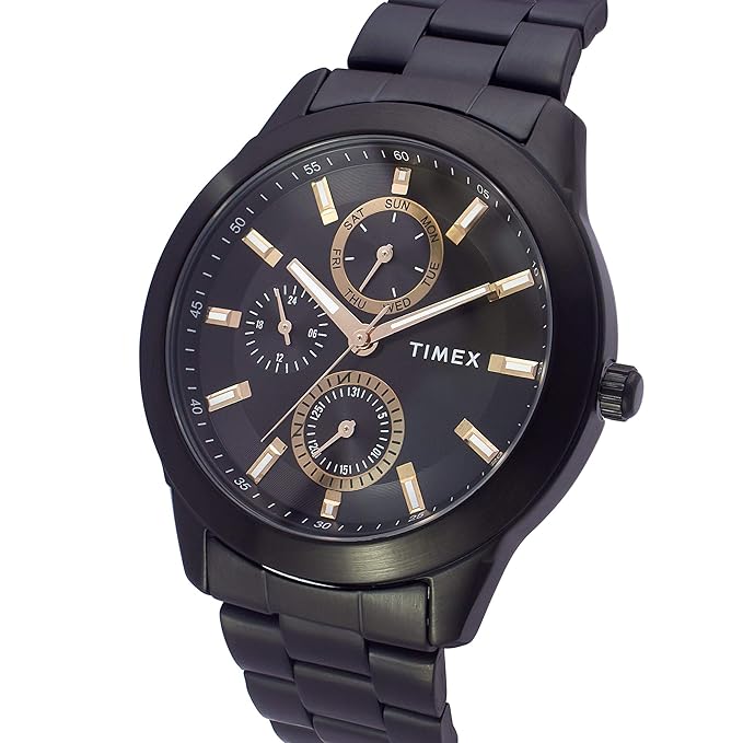 TIMEX Analog Watch for Men with Round Dial & Water Resistant Man's Wrist Watches