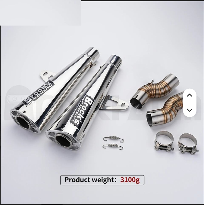 Hayabusa GSX1300 Motorcycle Exhaust System Double sided Mid Link Brock Allen Modification for Hayabusa GSX1300 Gen3 gen3