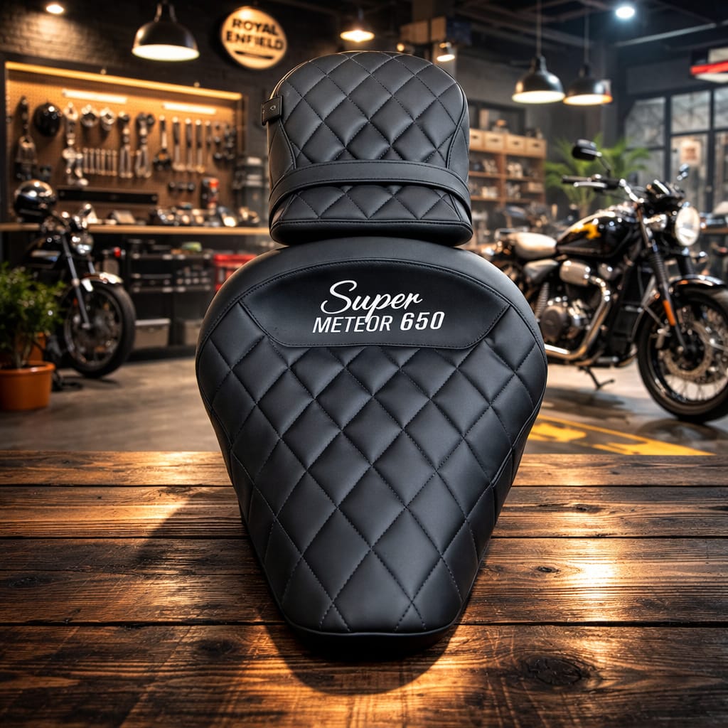 Fit For Royal Enfield Super Meteor 650 Comfort Rider and Passenger/Pillion Seat