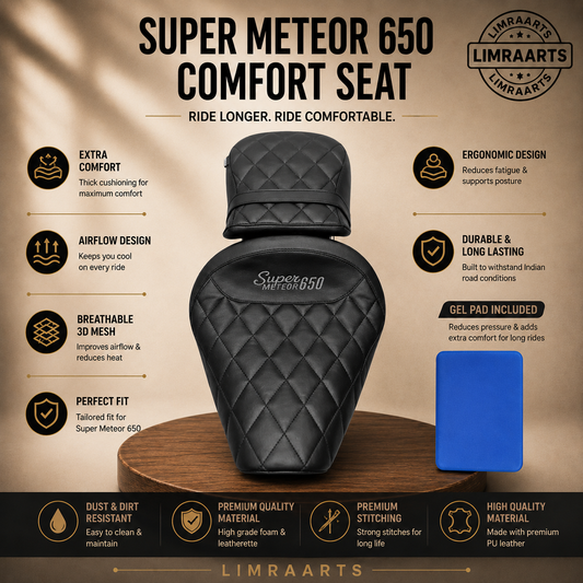 Fit For Royal Enfield Super Meteor 650 Comfort Rider and Passenger/Pillion Seat