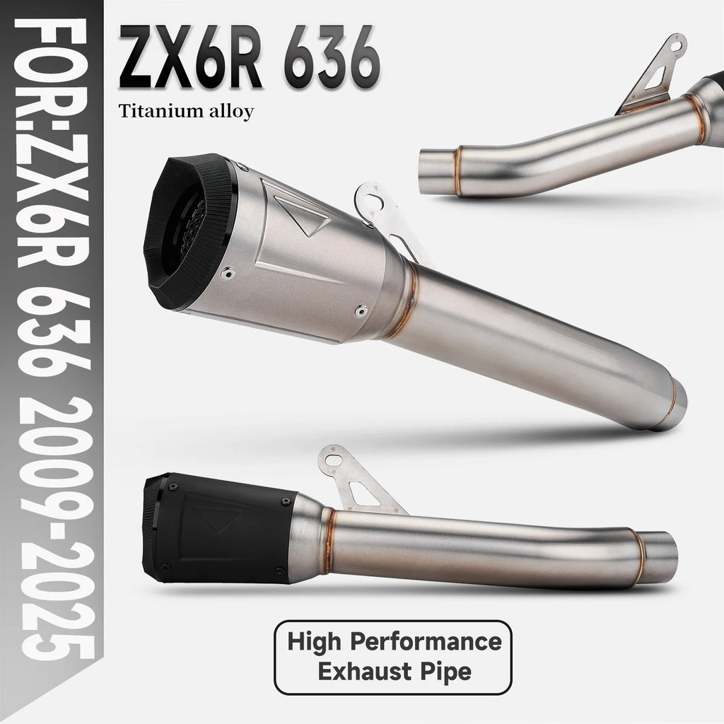ZX-6R 636 2009-2025 Slip-on Motorcycle modify Exhaust Original caliber Muffler Escape For Ninja ZX6R ZX636 2009-2025