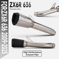 ZX-6R 636 2009-2025 Slip-on Motorcycle modify Exhaust Original caliber Muffler Escape For Ninja ZX6R ZX636 2009-2025