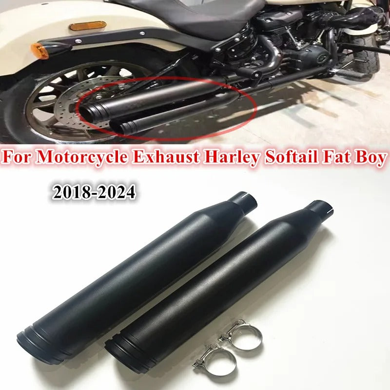 Motorcycle Exhaust For Harley Softail Fat Boy Low Rider S Breakout Street Bob Heritage Classic Exhaust pipe 2018-2024