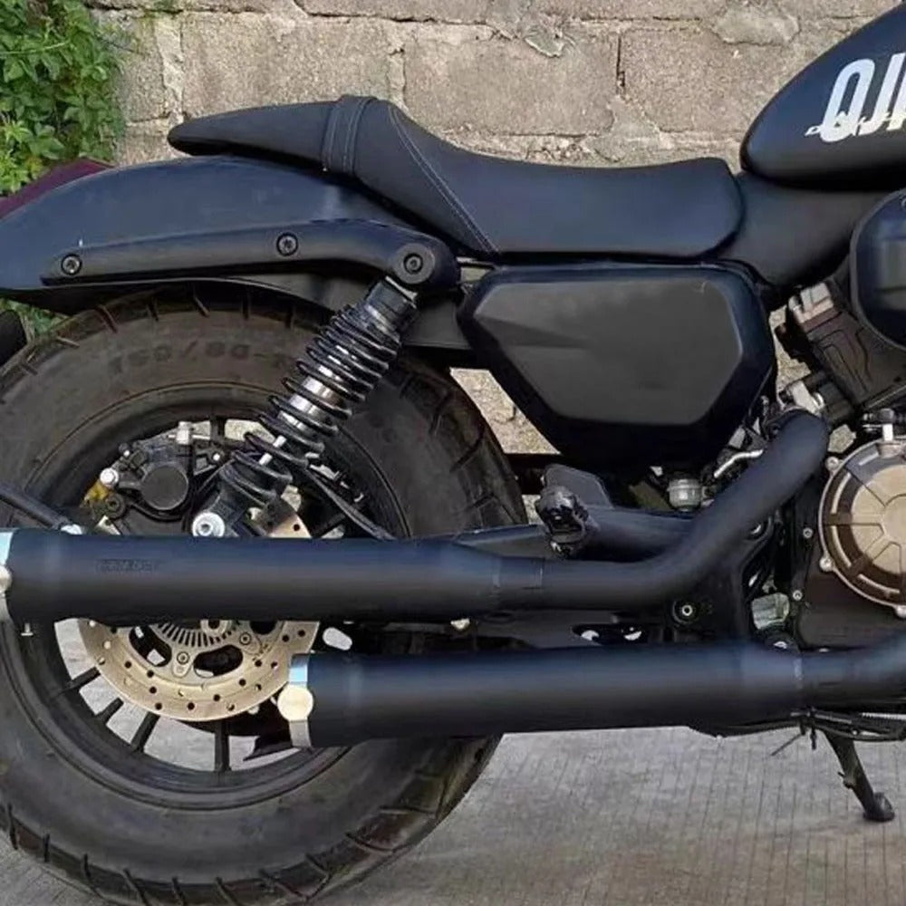New Motorcycle Bass Cobra Exhaust Rear for 08-13 Harley XL883 1200 X48, Cobra14-23 Exhaust With Removable Muffler