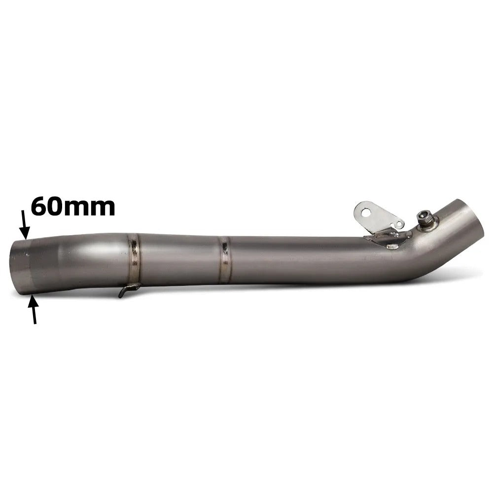 For Kawasaki ZX6R ZX-6R 2021 2022 2023 2024 2025 Motorcycle Exhaust Adapter Middle Pipe 60mm Titanium Alloy Escape Racing Line