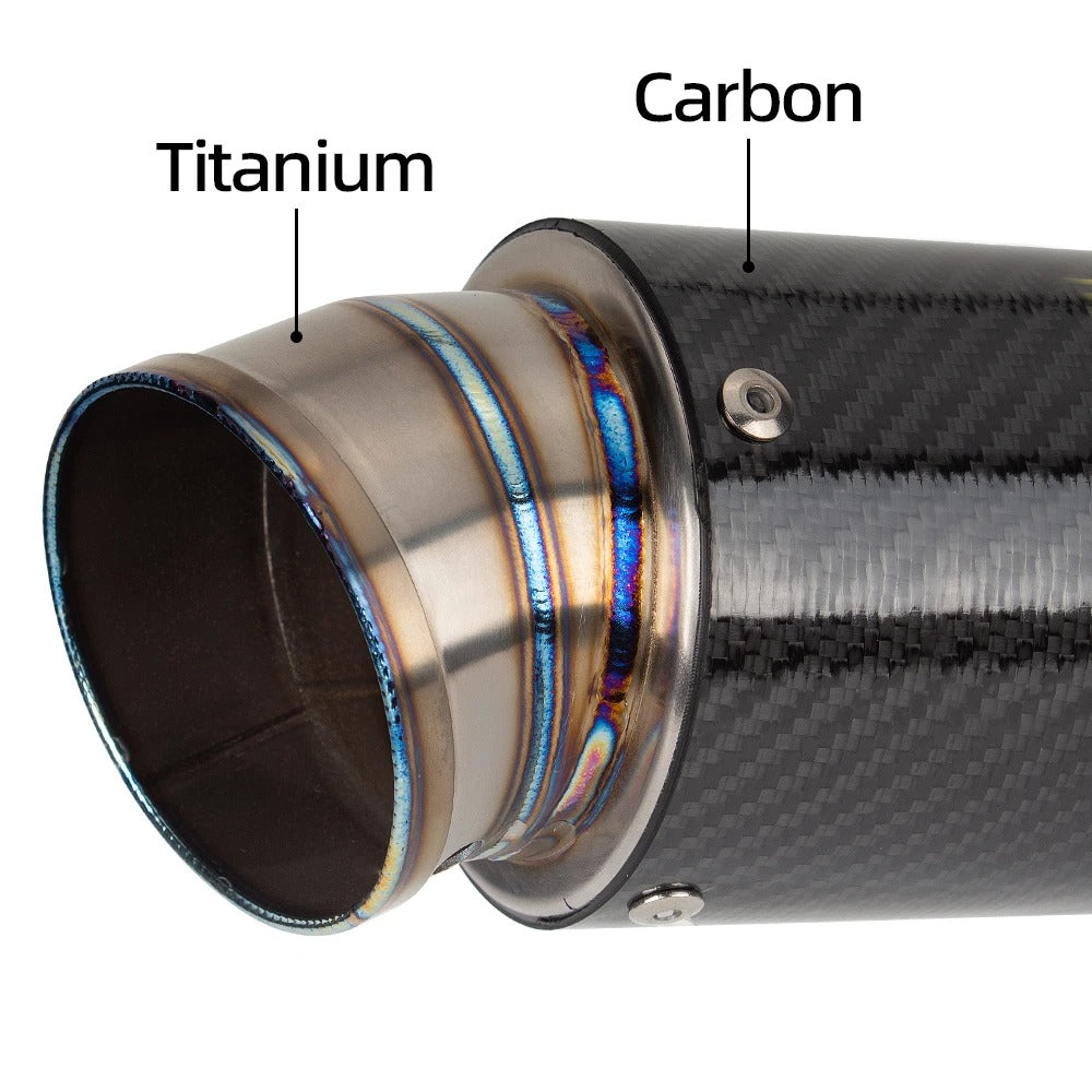 Universal 60mm Motorcycle Exhaust Carbon Fiber Titanium Alloy GP-89mm Muffler with DB Killer For Suzuki Hayabusa Z900 ZX25R MT10